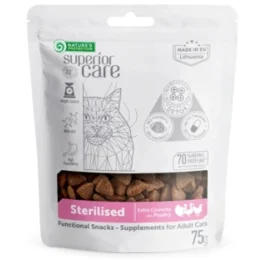Ласощі для кішок Nature's Protection sterilised with poultry for snack, з домашньою птицею 75 г