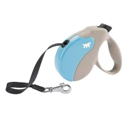 Поводок-рулетка Ferplast Amigo L Cord Beige-Blue Lead для собак cо шнуром, 16x3,8x15 см