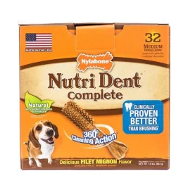 Ласощі Nylabone Nutri Dent Filet Mignon Medium, для чищення зубів собак до 16 кг, 4 шт, ціна за 1 шт