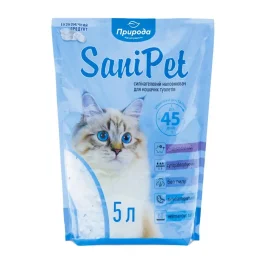 Наповнювач Природа Sani Pet для котячого туалету, силікагелевий, 5 л
