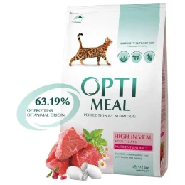Сухий корм Optimeal для дорослих котів, з телятиною, 300 г