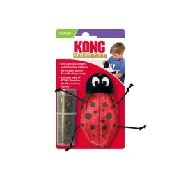 Іграшка KONG Refillables Ladybug для котів, жук-сонечко зі змінним блоком із котячою м’ятою, 3.18×11.43×10.8 см