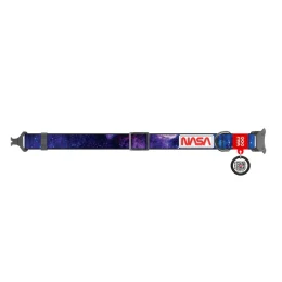 Нашийник Waudog Nylon з QR-паспортом для собак, малюнок "NASA21", нейлон/метал, розмір XS, 15 мм/23-35 см