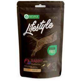 Ласощі Nature's Protection Lifestyle Rabbit with Blueberries для котів, м'ясо кролика з чорницею, 75 г