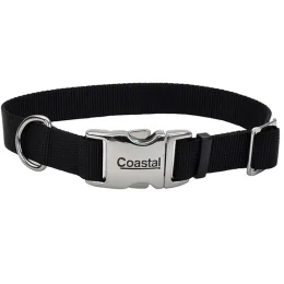 Нашийник Coastal Titan Buckle для собак, чорний, 2.5×46-66 см