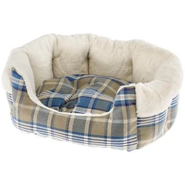 Хутряний диван Ferplast Etoile 6 Blue Dogbed для собак і котів, 72×62×22 см