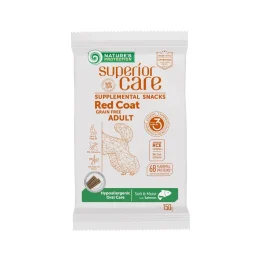 Беззернові ласощі Nature's Protection SC Red Coat Hypoallergenic Oral Care для дорослих собак, з рудою шерстю, лосось, 150 г