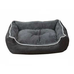 Лежак Animall Nena Star для собак і котів, з малюнком, розмір L, 62×50×17 см, темно-сірий