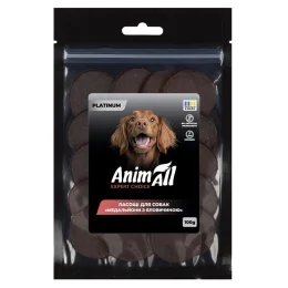 Лакомства AnimAll Platinum Медальоны с говядиной для собак, 100 г