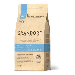 Сухий корм Grandorf White Fish &amp; Brown Rice Adult для кішок з чутливим травленням, з рибою, 2 кг