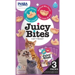 Ласощі INABA "Juicy Bites" для котів, соковиті снеки з креветками і морепродуктами, 3 шт, 33,9 г