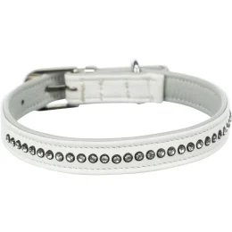Нашийник Trixie Active Comfort S, з каменями, для собак, 23-28 см, 15 мм, білий