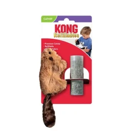 Іграшка KONG Refillables Beaver для котів, бобер зі змінним блоком із котячою м’ятою, 4.45×6.35×13.97 см