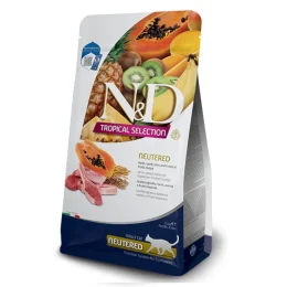 Сухий низькозерновий корм Farmina N&D TROPICAL SELECTION для стерилізованих дорослих котів, з ягням та тропічними фруктами, 1,5 кг
