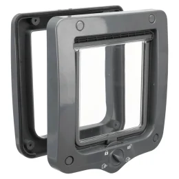 Дверцята Trixie 4-Way Flap Door для котів, пластик, безшумні, сірий, 20×22 см