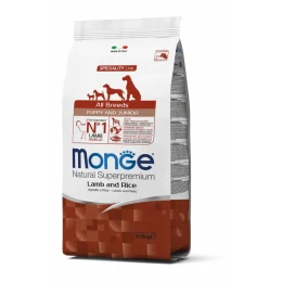 Сухий корм MONGE DOG All breeds Puppy & Junior ягня з рисом, 2.5 кг