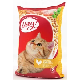 Сухий корм Мяу з куркою для котів, 14 кг