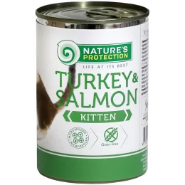 Консерва Natures Protection Kitten Turkey & Salmon для кошенят, 400 г