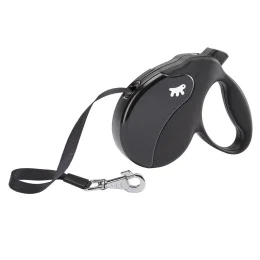 Поводок-рулетка Ferplast Amigo L Cord Black Lead для собак cо шнуром, 16x3,8x15 см