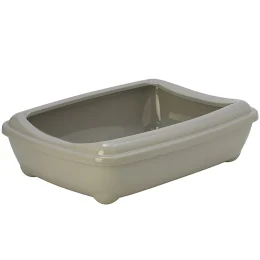 Туалет Moderna Arist-O-Tray Jumbo з бортиком для котів, теплий-сірий, 57×43×16.3 см