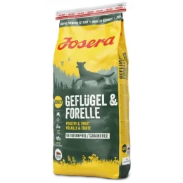 Сухий корм Josera Adult Geflugel & Forelle для дорослих і активних собак, з м'ясом птиці і форелі, 15 кг