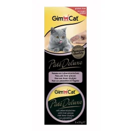 Ласощі GimCat Pate Deluxe паштет з шматочками печінки, для кішок, 3 × 21 г