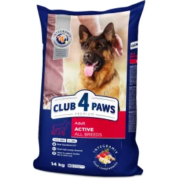 Сухий корм Клуб 4 Лапи Adult Active All Breeds Premium для дорослих собак всіх порід, 14 кг