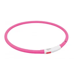 Нашийник Trixie Flash Light USB XS-XL світиться, 70 см х 10 мм, рожевий