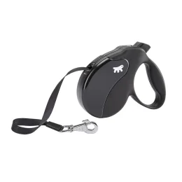 Поводок-рулетка Ferplast Amigo M Tape Black для собак c стрічкою, чорний, 15x3,6x14 см