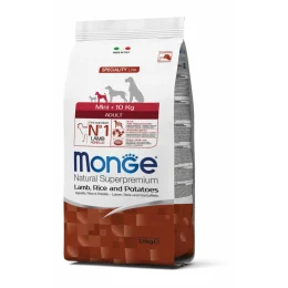Сухий корм MONGE DOG Mini Adult ягня/рис/картопля, 2.5 кг