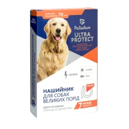 Нашийник Palladium Ultra Protect від бліх і кліщів для собак великих порід, червоний, 70 см