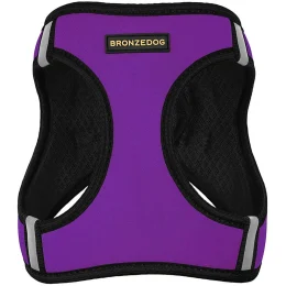 Шлея BronzeDog Sport Vest для собак з нейлону, неопрену і 3D сітки, фіолетовий, 42-47 см