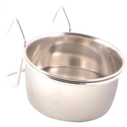 Миска металева Trixie з гачком, для птахів, 150 мл