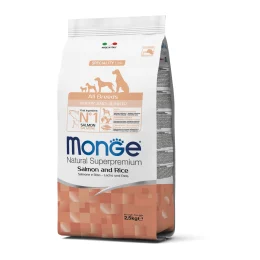 Сухий корм MONGE DOG All breeds Puppy & Junior лосось з рисом, 2.5 кг