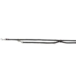 Повідець-перестібка Trixie Cavo Adjustable Lead для собак, плетений, круглий, розмір L-XL, 2 м/18 мм, чорний/графіт