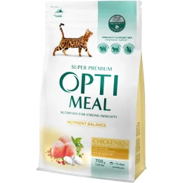 Сухий корм Optimeal для дорослих котів, з куркою, 700 г