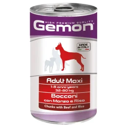 Вологий корм GEMON DOG WET Maxi Adult шматочки з яловичиною і рисом 1,25 кг