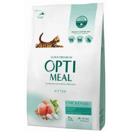 Сухий корм Optimeal для кошенят, з куркою, 4 кг
