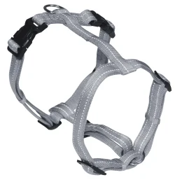 Шлея H-образна Croci Soft Reflective для собак, світловідбиваючі, нейлон, сіра, 2×50-65 см