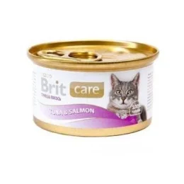 Консерва Brit Care Cat, для кішок, тунець і лосось, 80 г