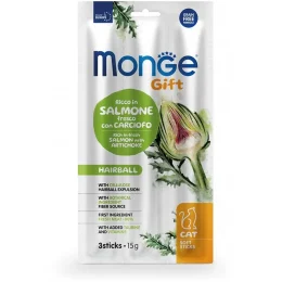 Ласощі Monge Gift Cat Hairball для котів, сьомга з артишоком, 15 г