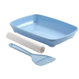 Туалет Moderna Arist-O-Tray для кошенят з лопаткою і пакетами, блакитний, 27,9 х 35 х 6,2 см