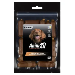 Лакомства AnimAll Platinum Мини колбаски с курицей для собак, 100 г
