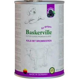 Вологий корм Baskerville Super Premium Kalb Mit Brombeeren для собак, телятина і ожина, 800 г