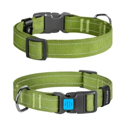 Нашийник CoLLaR для собак брезент, бавовняна тасьма, пластиковий фастекс, M, ш 25 мм, д 33-49 см