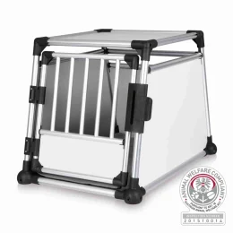 Транспортувальний бокс Trixie M-L для собак, срібло, 63×65×90 см