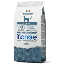Сухий корм Monge Cat Monoprotein Sterilised для стерилізованих котів, з фореллю, 10 кг