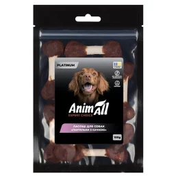 Лакомства AnimAll Platinum Гантельки с уткой для собак, 100 г