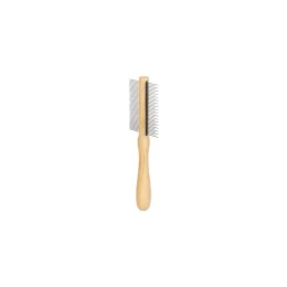 Гребінець двосторонній Flamingo Comb Double Sided Babu для собак, бамбук, 30/19 зубців, 21×7 см
