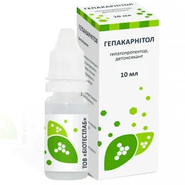 Краплі BioTestLab Гепакарнітол для детоксикації печінки для собак, котів, кроликів, канарок, 10 мл